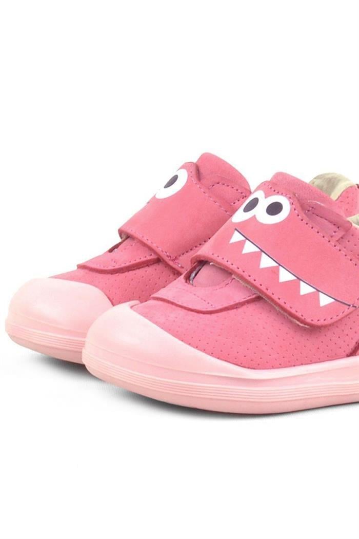 Rakerplus Dino Hakiki Deri Pembe Yüksek Bilekli Bebek Ayakkabı
