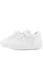 Rakerplus Bob Hakiki Deri Beyaz Barefoot Beyaz Tabanlı Cırtlı Bebek Sneaker Ayakkabı