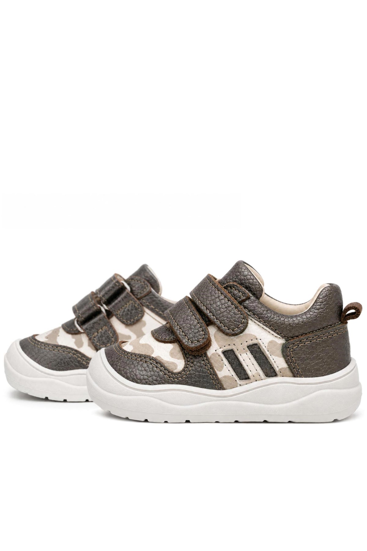 Rakerplus Schaggy Hakiki Deri Cırt Cırtlı Platin Bebek Spor Ayakkabı