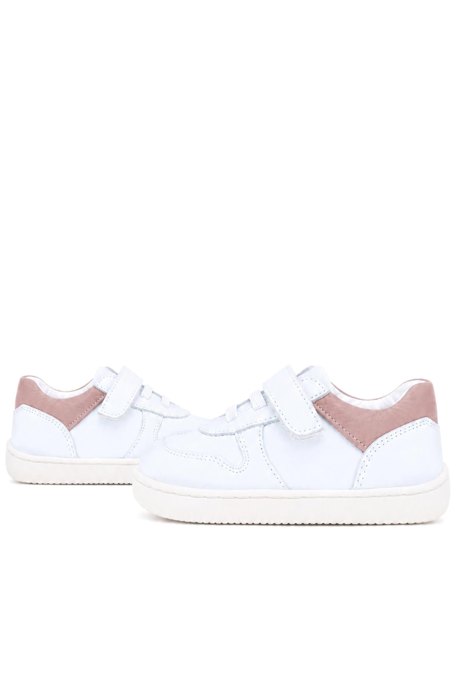 Rakerplus Bob Beyaz Nubuk Pudra Hakiki Deri Bebek Sneaker Ayakkabı