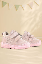 Rakerplus Schaggy Hakiki Deri Pudra Pembe Cırtlı Bebek Spor Ayakkabı