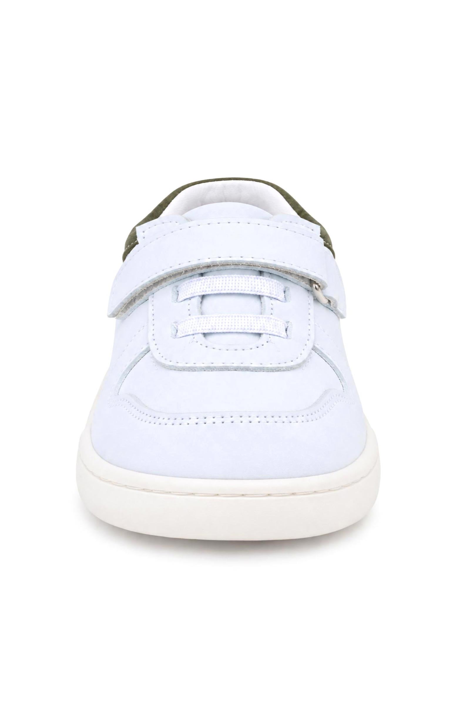Rakerplus Bob Beyaz Nubuk Haki Hakiki Deri Bebek Sneaker Ayakkabı