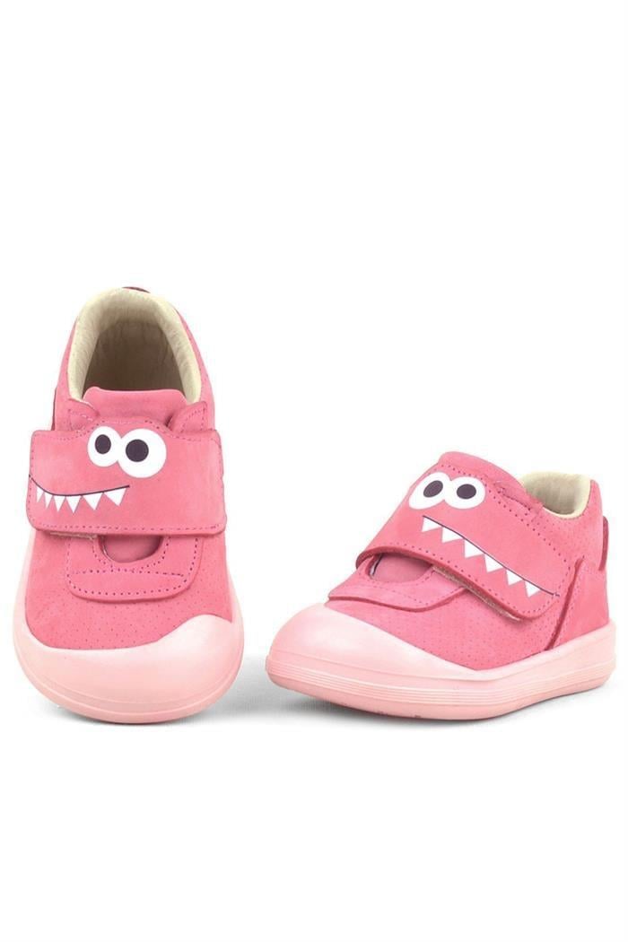 Rakerplus Dino Hakiki Deri Pembe Yüksek Bilekli Bebek Ayakkabı