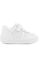 Rakerplus Bob Hakiki Deri Beyaz Barefoot Beyaz Tabanlı Cırtlı Bebek Sneaker Ayakkabı