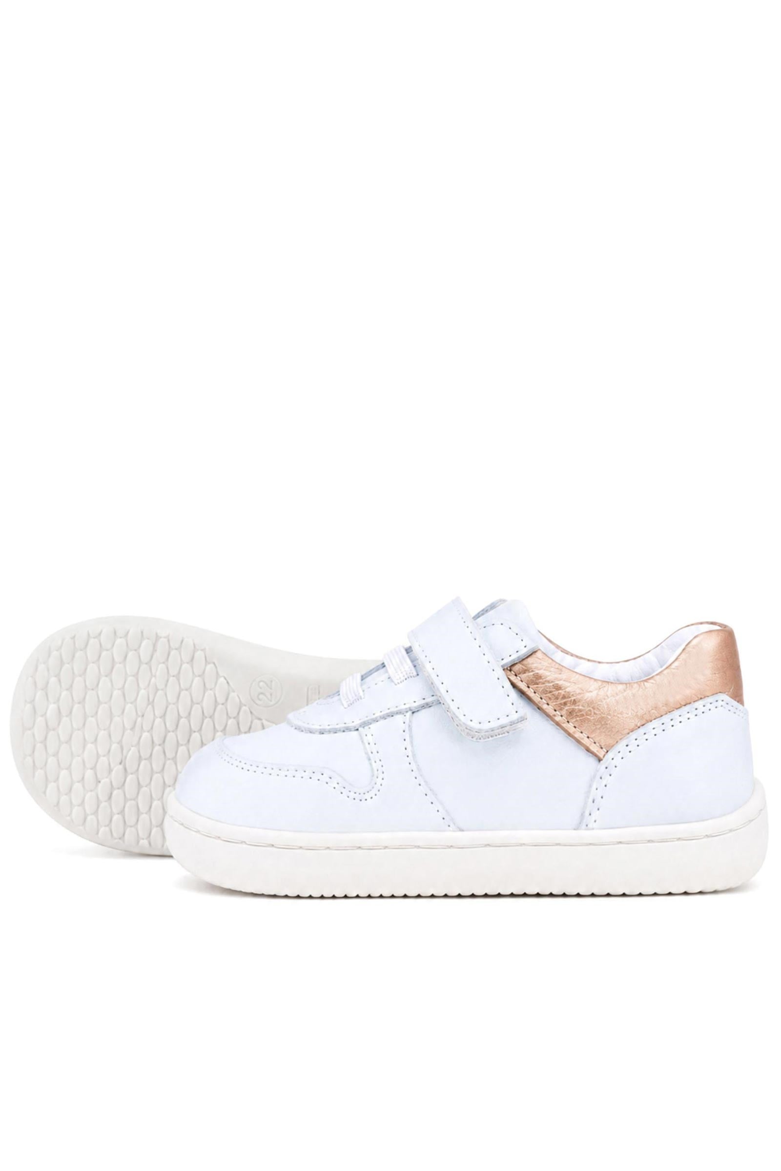 Rakerplus Bob Hakiki Deri Beyaz Nubuk Bakır Cırtlı Bebek Sneaker Ayakkabı