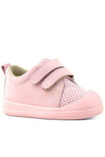Rakerplus Sonic Hakiki Deri Pembe Cırtlı Anatomik Bebek Spor Ayakkabı Sneaker