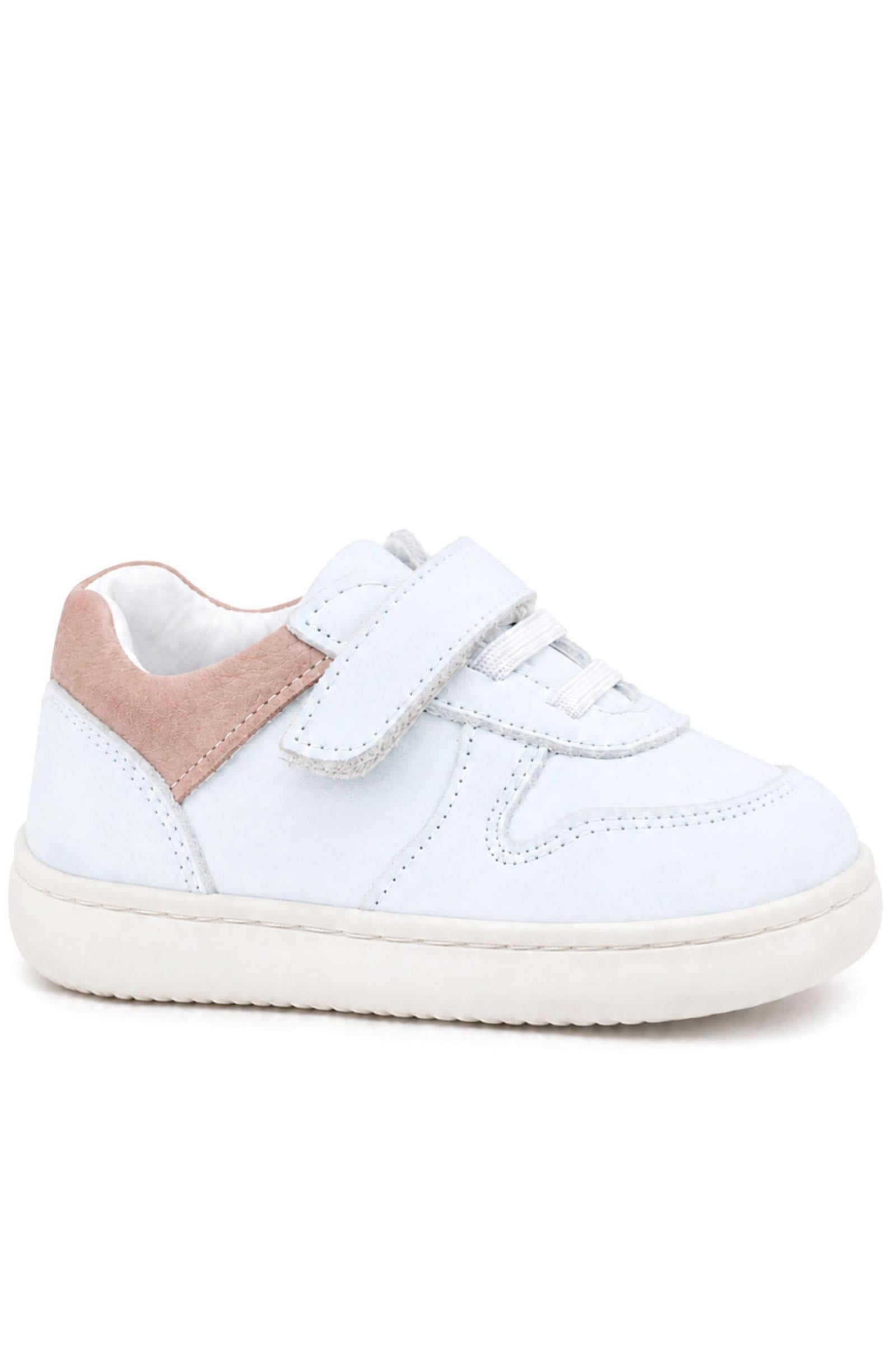 Rakerplus Bob Beyaz Nubuk Pudra Hakiki Deri Bebek Sneaker Ayakkabı