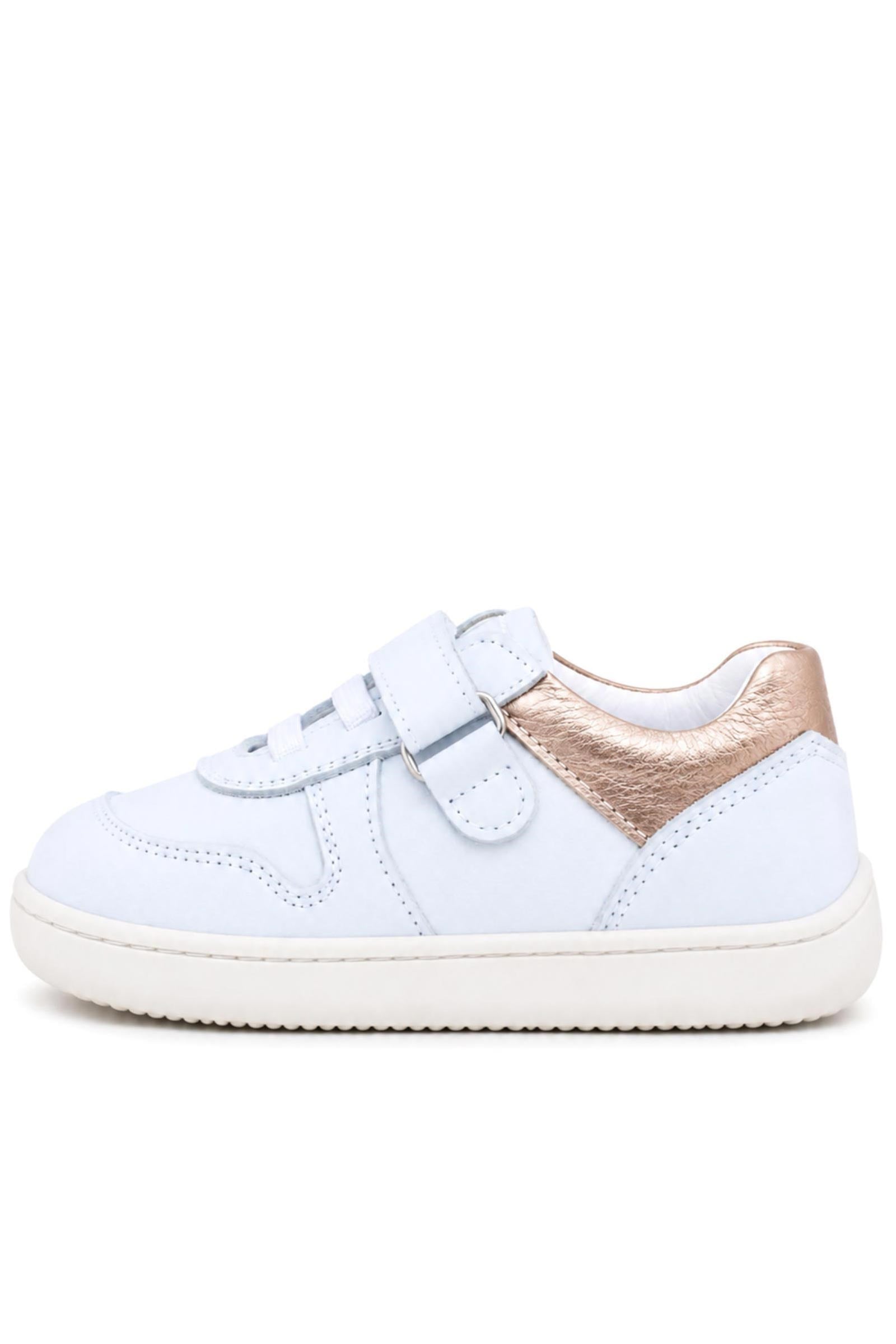 Rakerplus Bob Hakiki Deri Beyaz Nubuk Bakır Cırtlı Bebek Sneaker Ayakkabı