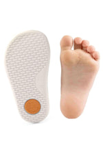 Rakerplus Bob Hakiki Deri Platin Gümüş Barefoot Cırtlı Lastikli Bebek Sneaker Ayakkabı