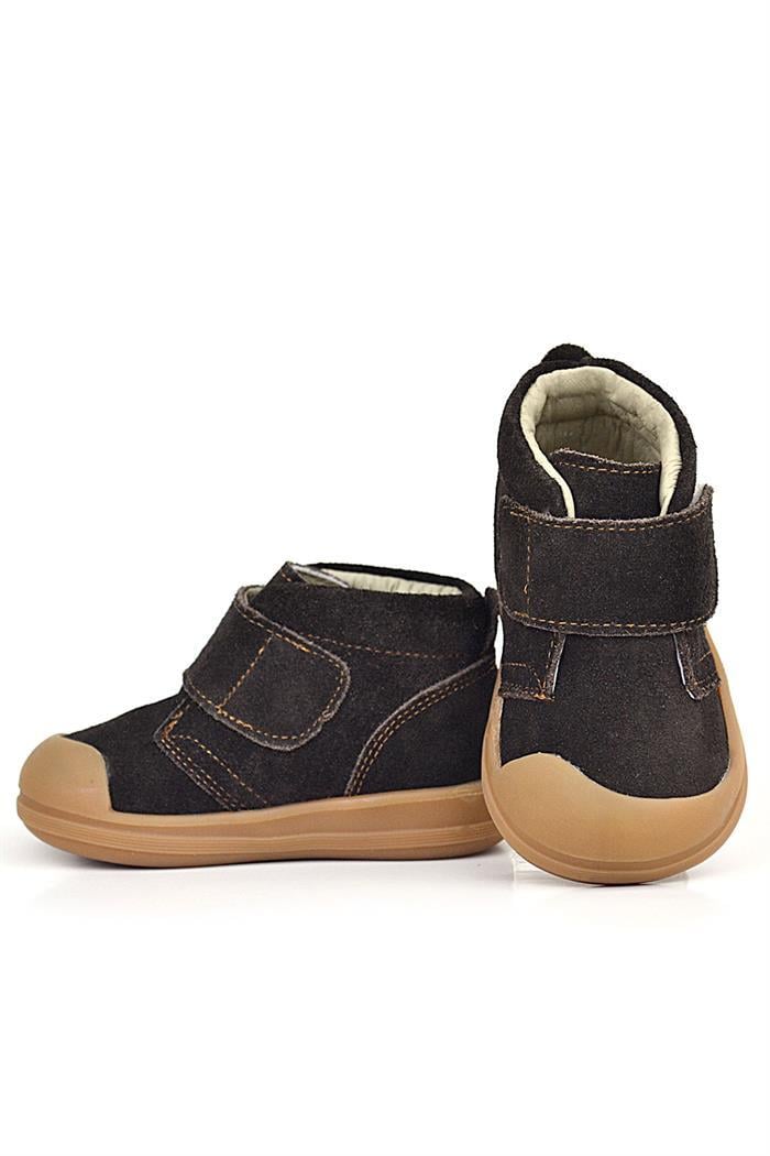 Rakerplus Yoohoo Hakiki Deri Kahverengi Cırtlı Unisex Bebek Bot