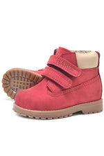 Rakerplus Neson Hakiki Deri Kırmızı Cırtlı Çocuk Bot
