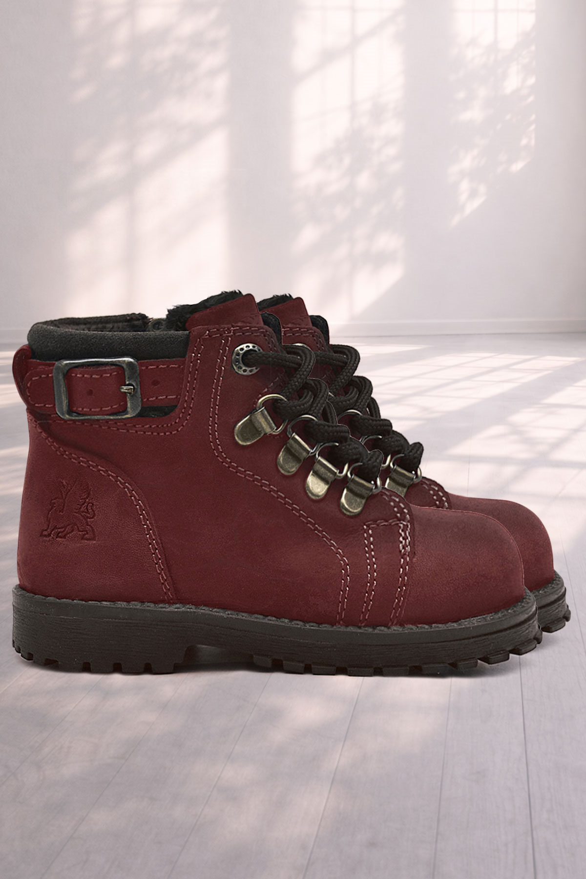 Rakerplus Griffon Hakiki Deri Bordo Bebek Bot