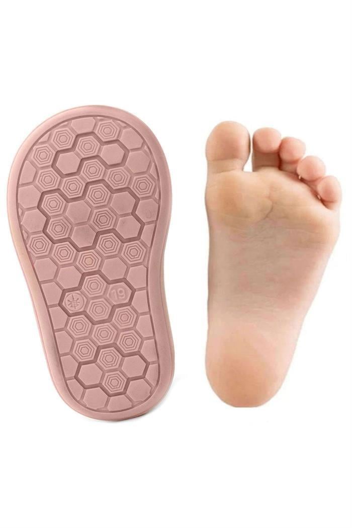 Rakerplus Yoohoo Hakiki Deri Pembe Cırtlı Kız Bebek Bot