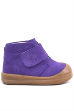 Rakerplus Yoohoo Hakiki Deri Mor Cırtlı Kız Bebek Bot