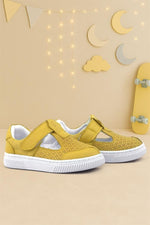 Rakerplus Bheem Hakiki Deri Sarı Cırtlı Bebek Sneaker Sandalet