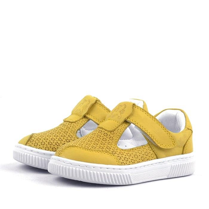 Rakerplus Bheem Hakiki Deri Sarı Cırtlı Bebek Sneaker Sandalet