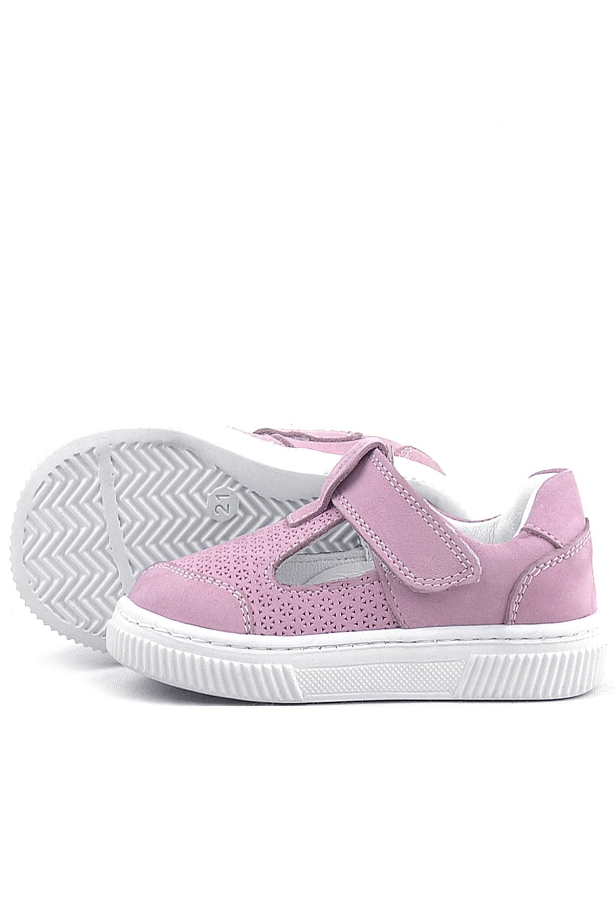 Rakerplus Bheem Hakiki Deri Pudra Cırtlı Bebek Sneaker Sandalet