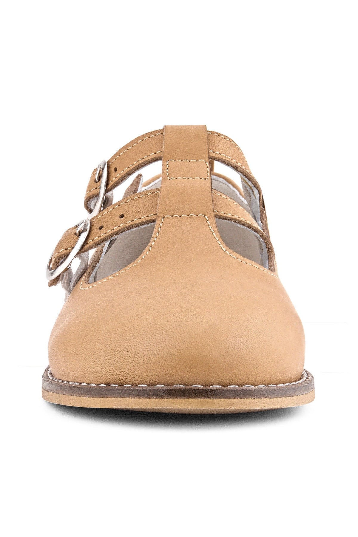 Rakerplus Hakiki Deri Taba Tokalı Kız Çocuk T-Bar Babet Ayakkabı