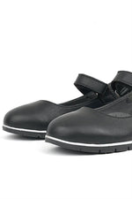 Rakerplus Hakiki Deri Siyah Kız Çocuk Babet