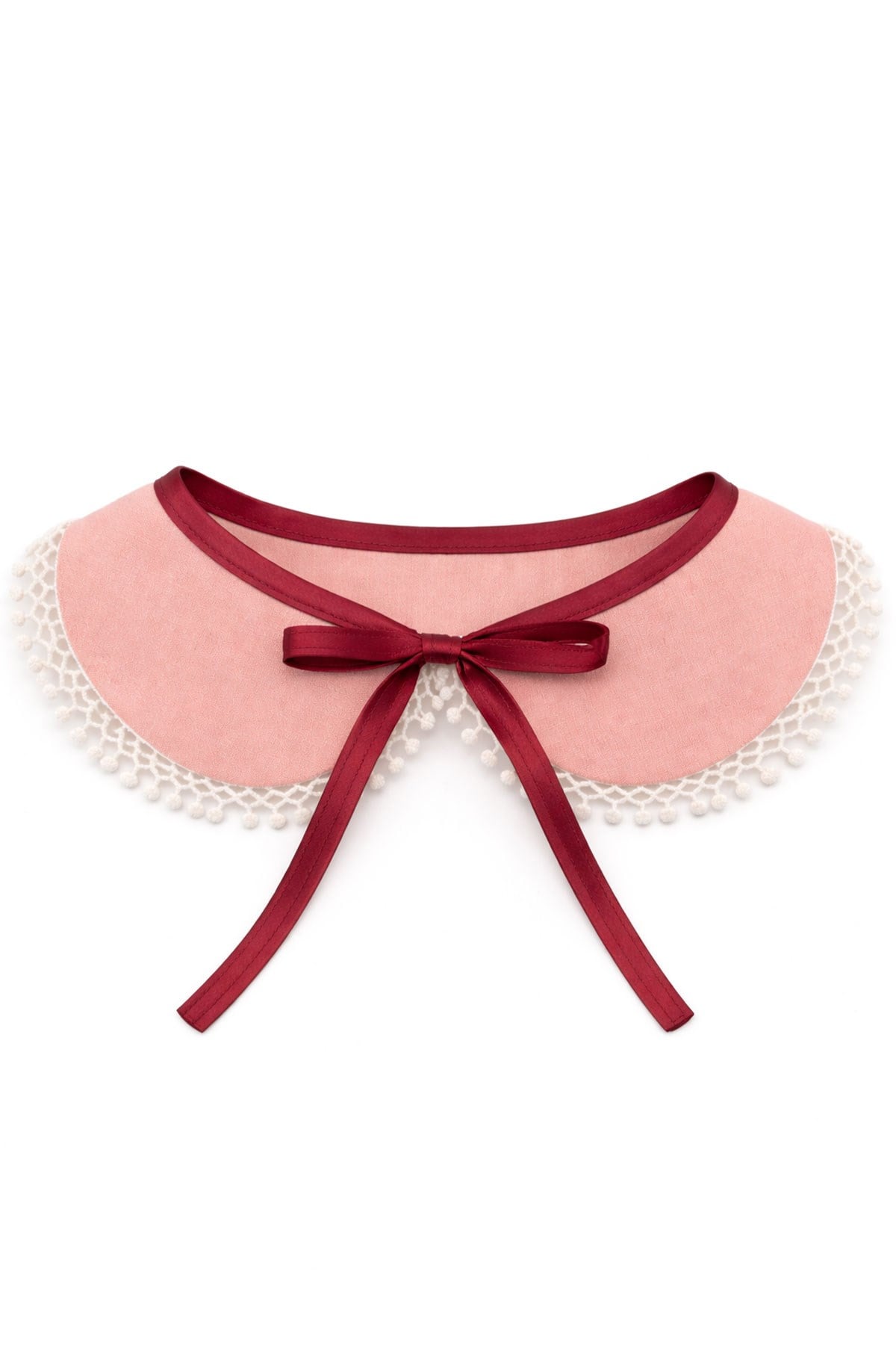 Rakerplus Vintage Tarz Kurdeleli Pembe Kız Çocuk Yakalık