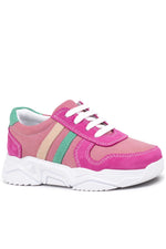 Rakerplus Hakiki Deri Fuşya Pembe Kız Çocuk Sneakers Ayakkabı