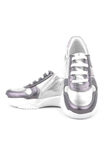 Rakerplus Hakiki Deri Platin Pembe Kalın Taban Kız Çocuk Sneakers Ayakkabı