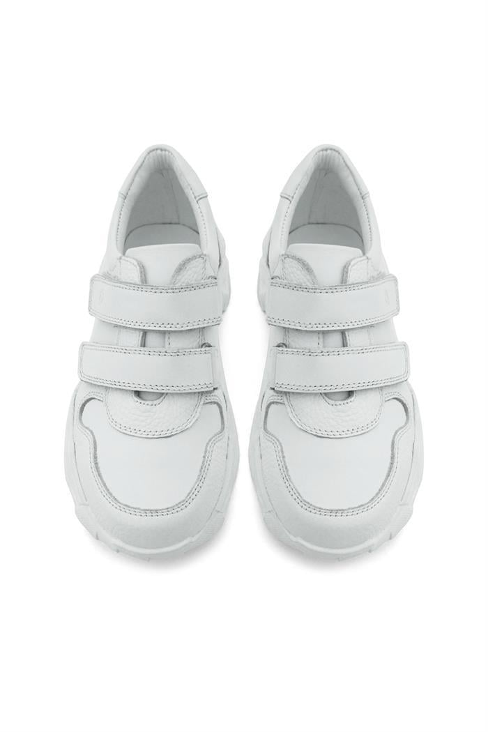 Rakerplus Hakiki Deri Beyaz Yüksek Tabanlı Kız Çocuk Sneakers Ayakkabı