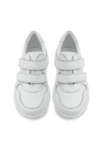 Rakerplus Hakiki Deri Beyaz Yüksek Tabanlı Kız Çocuk Sneakers Ayakkabı