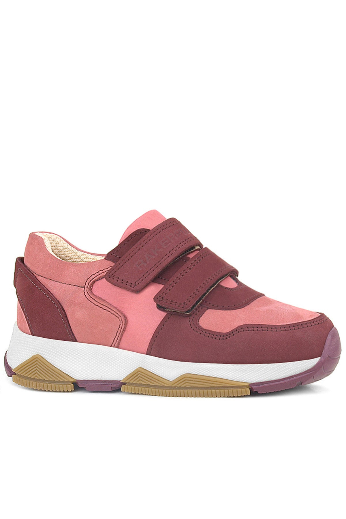 Rakerplus Hakiki Deri Bordo Pembe Kız Çocuk Sneakers Spor Ayakkabı