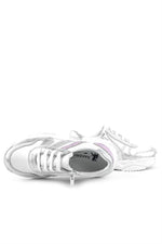 Rakerplus Hakiki Deri Gümüş Pembe Kalın Tabanlı Kız Çocuk Sneakers Ayakkabı