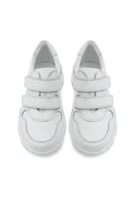 Rakerplus Hakiki Deri Beyaz Yüksek Tabanlı Kız Çocuk Sneakers Ayakkabı