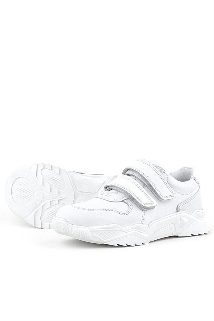 Rakerplus Hakiki Deri Beyaz Yüksek Tabanlı Kız Çocuk Sneakers Ayakkabı