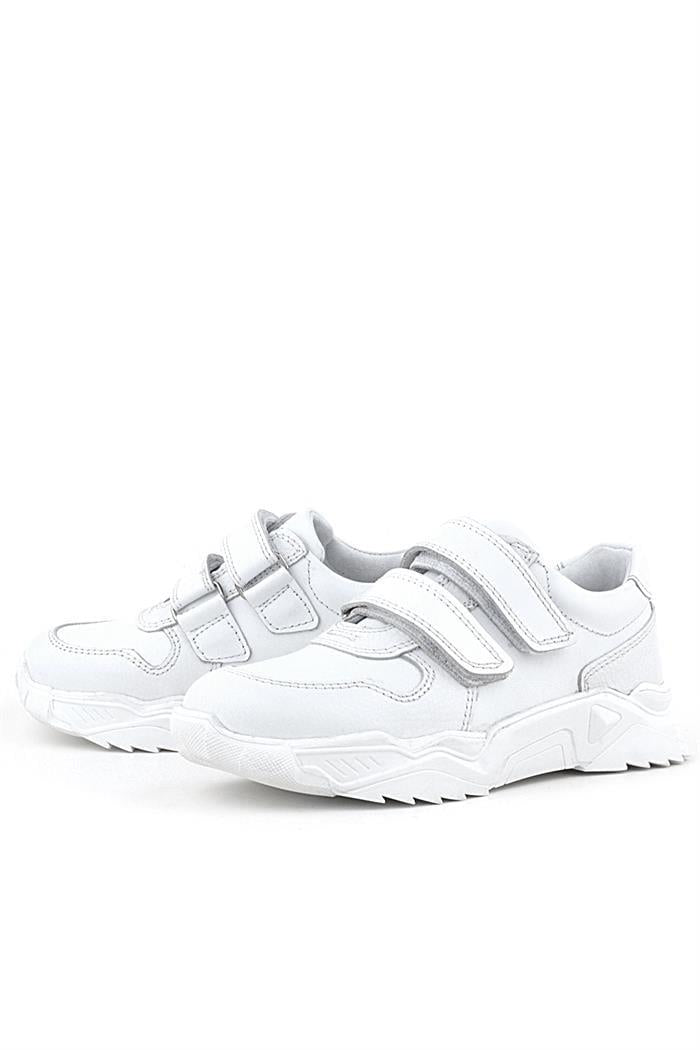 Rakerplus Hakiki Deri Beyaz Yüksek Tabanlı Kız Çocuk Sneakers Ayakkabı