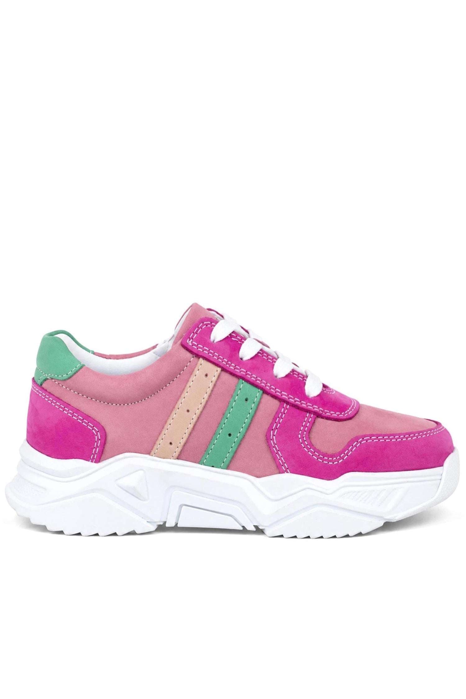 Rakerplus Hakiki Deri Fuşya Pembe Kız Çocuk Sneakers Ayakkabı