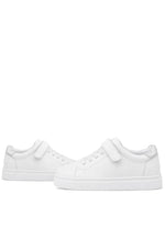 Rakerplus Hakiki Deri Beyaz Cırtlı Bağcıklı Kız Çocuk Sneakers