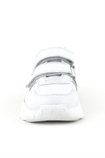 Rakerplus Hakiki Deri Beyaz Yüksek Tabanlı Kız Çocuk Sneakers Ayakkabı