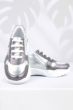 Rakerplus Hakiki Deri Platin Pembe Kalın Taban Kız Çocuk Sneakers Ayakkabı