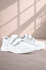 Rakerplus Hakiki Deri Beyaz Yüksek Tabanlı Kız Çocuk Sneakers Ayakkabı