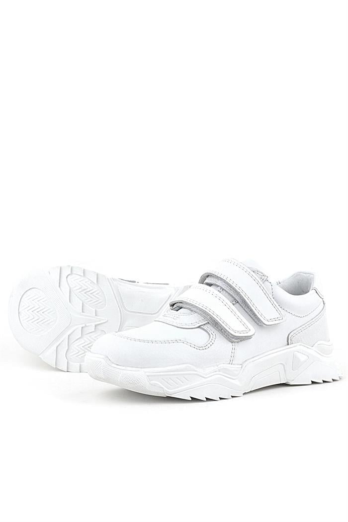 Rakerplus Hakiki Deri Beyaz Yüksek Tabanlı Kız Çocuk Sneakers Ayakkabı
