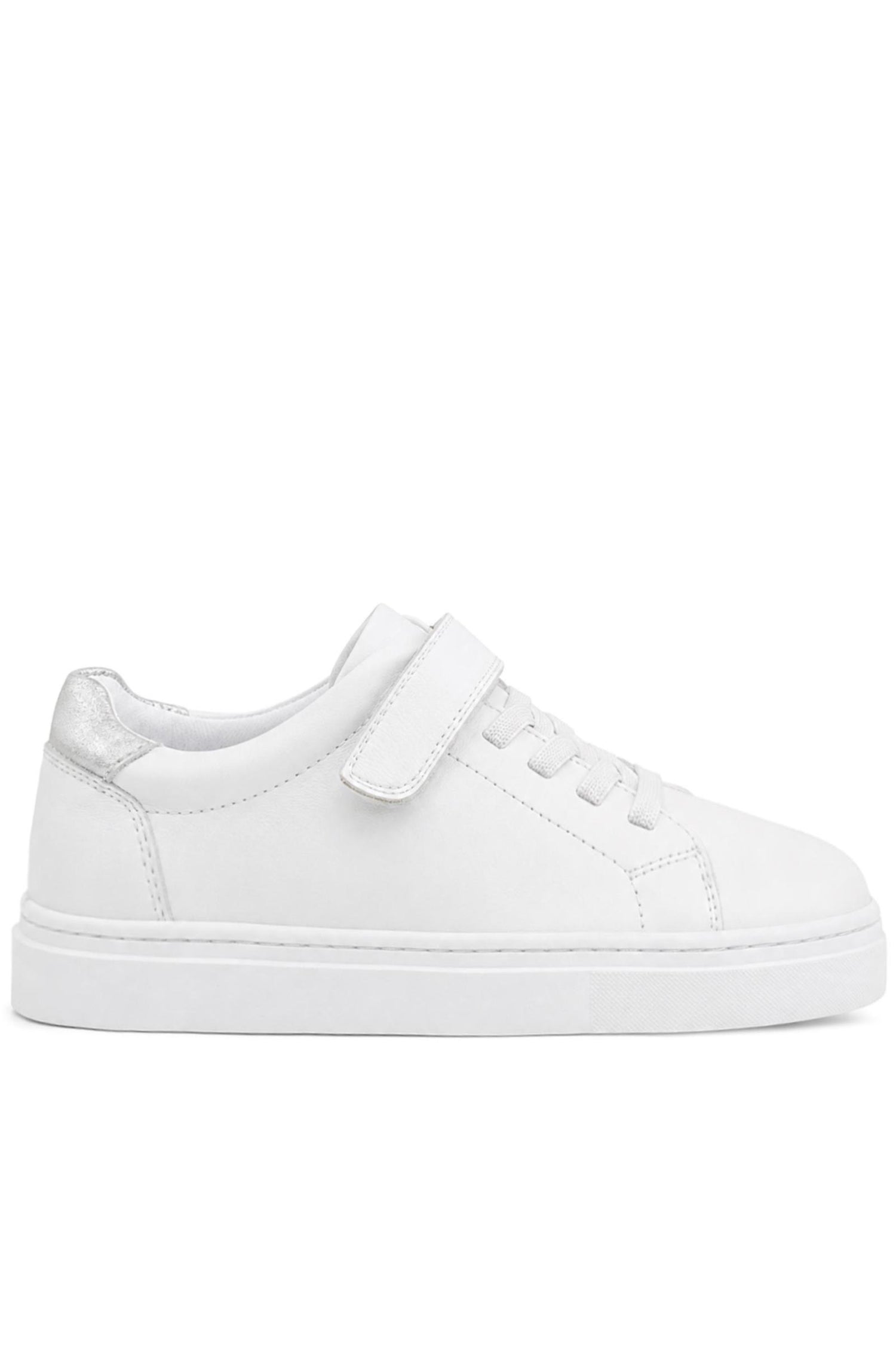 Rakerplus Hakiki Deri Beyaz Cırtlı Bağcıklı Kız Çocuk Sneakers