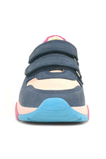 Rakerplus Hakiki Deri Lacivert Pembe Çocuk Sneakers Spor Ayakkabı