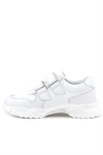 Rakerplus Hakiki Deri Beyaz Yüksek Tabanlı Kız Çocuk Sneakers Ayakkabı