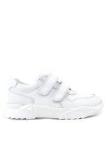 Rakerplus Hakiki Deri Beyaz Yüksek Tabanlı Kız Çocuk Sneakers Ayakkabı