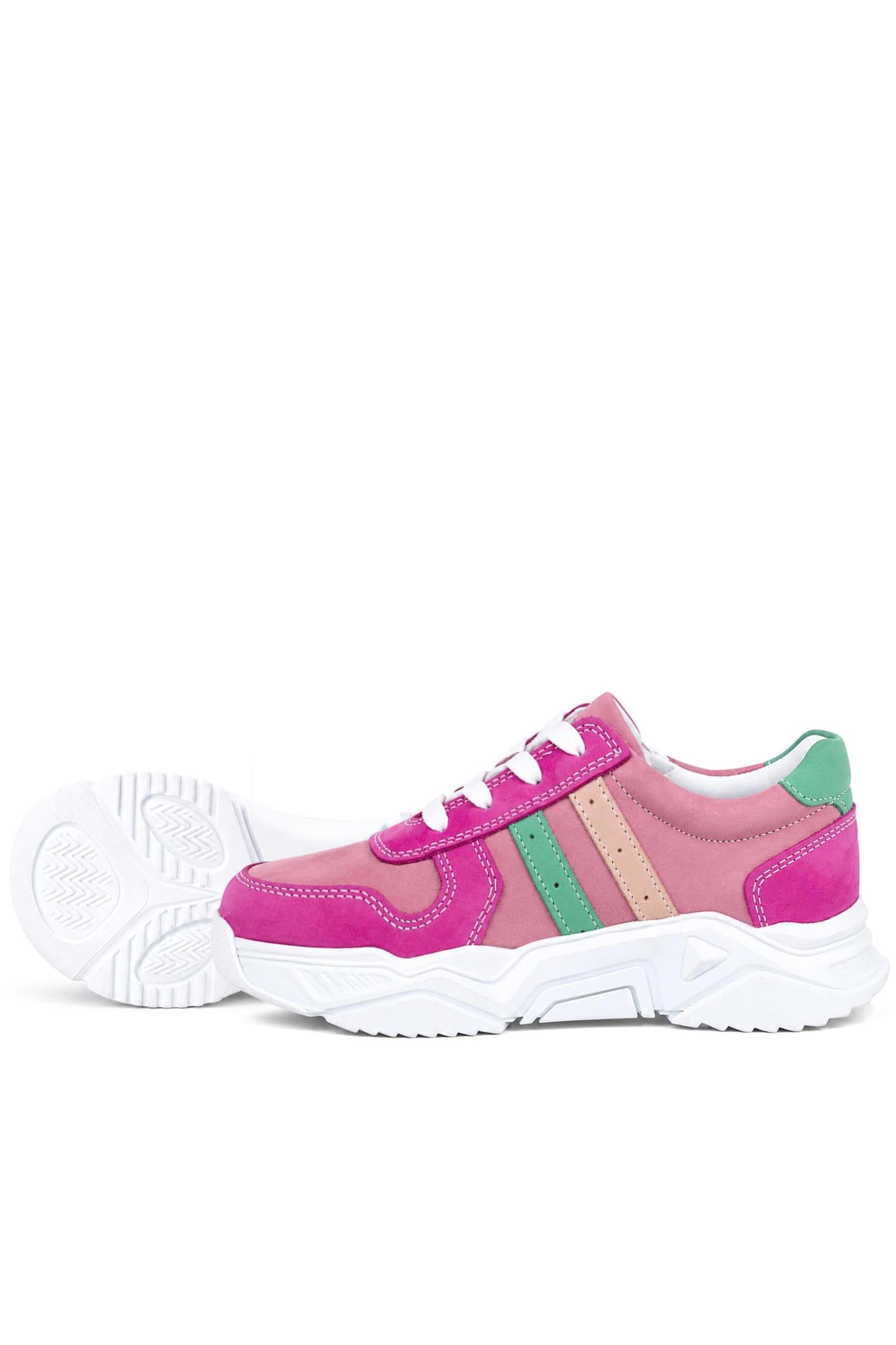 Rakerplus Hakiki Deri Fuşya Pembe Kız Çocuk Sneakers Ayakkabı