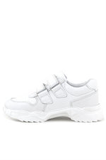 Rakerplus Hakiki Deri Beyaz Yüksek Tabanlı Kız Çocuk Sneakers Ayakkabı