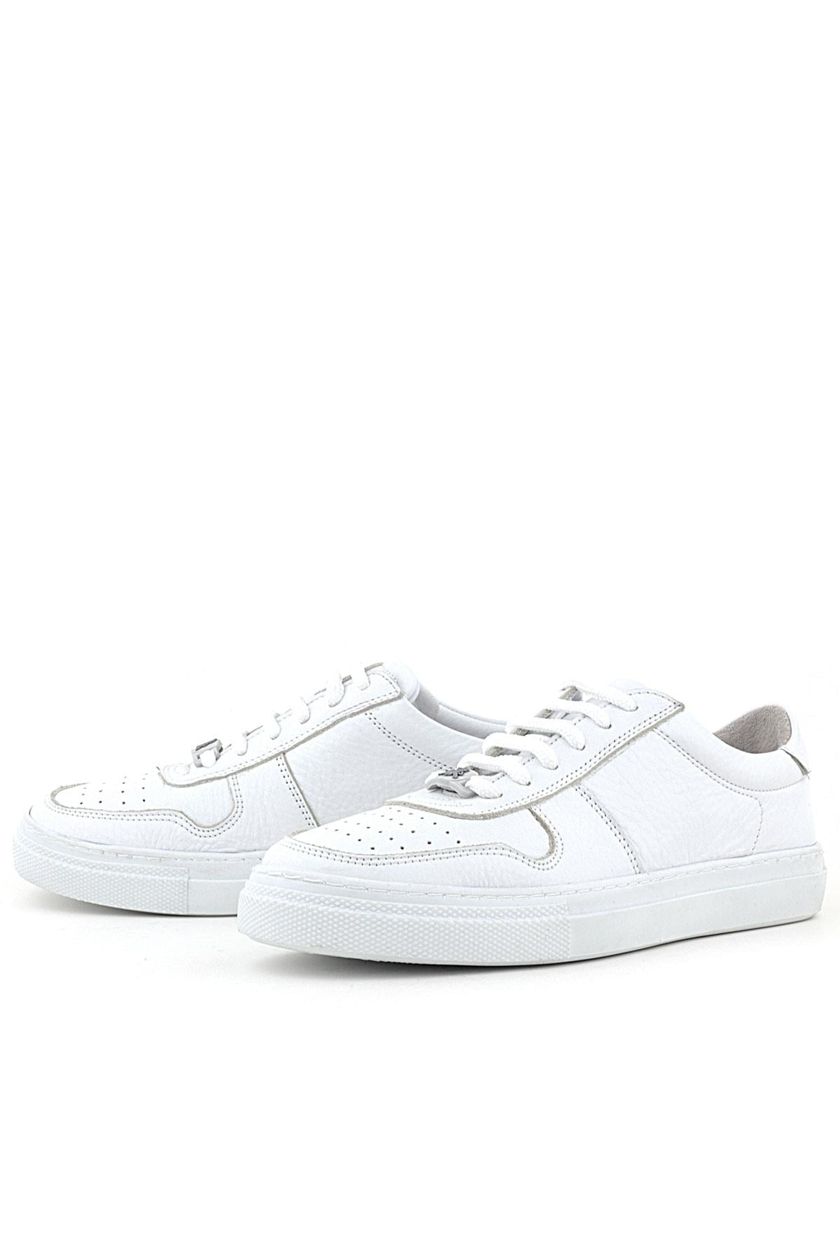 Rakerplus Hakiki Deri Beyaz Kız Çocuk Günlük Sneaker Ayakkabı