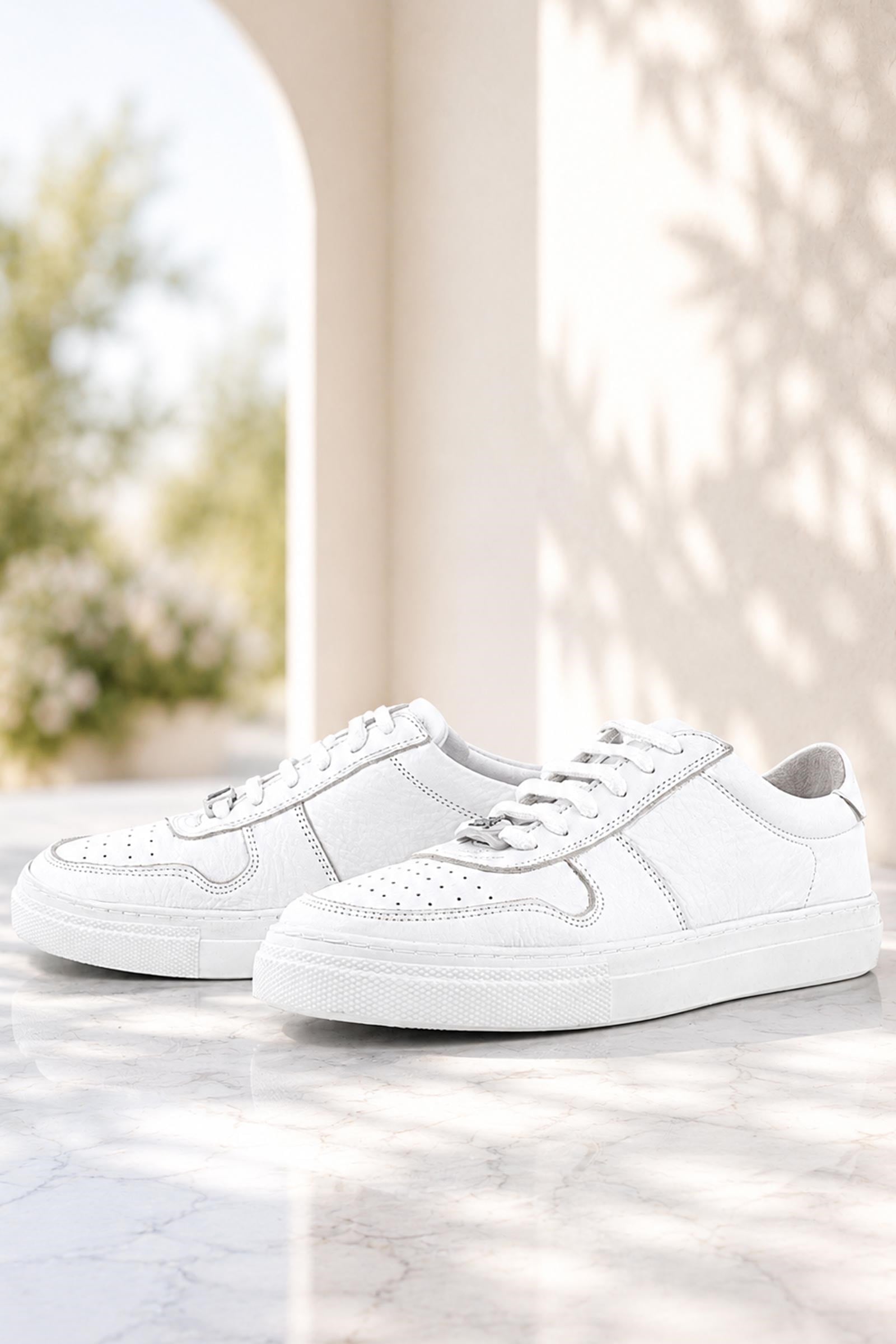 Rakerplus Hakiki Deri Beyaz Kız Çocuk Günlük Sneaker Ayakkabı