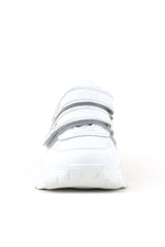 Rakerplus Hakiki Deri Beyaz Metal Detaylı Kız Çocuk Sneakers Ayakkabı