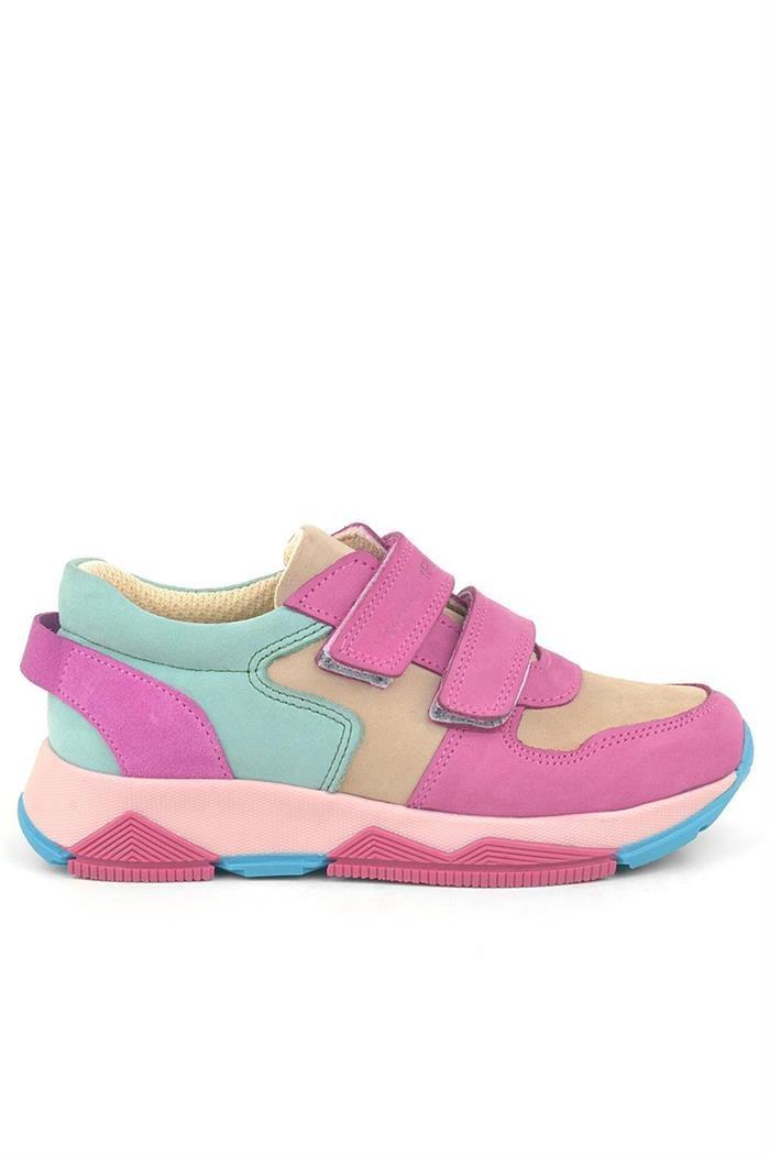 Rakerplus Hakiki Deri Fuşya Pembe Çocuk Sneakers Spor Ayakkabı