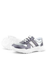 Rakerplus Hakiki Deri Platin Pembe Parlak Taşlı Kız Çocuk Sneakers Ayakkabı